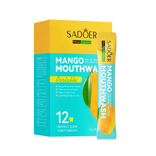 1Box 20Pcs Mango Flavor Mouthwash Teeth Whitening Fresh Oral Portable Cleans Teeth Oral Fresh Mouthwash