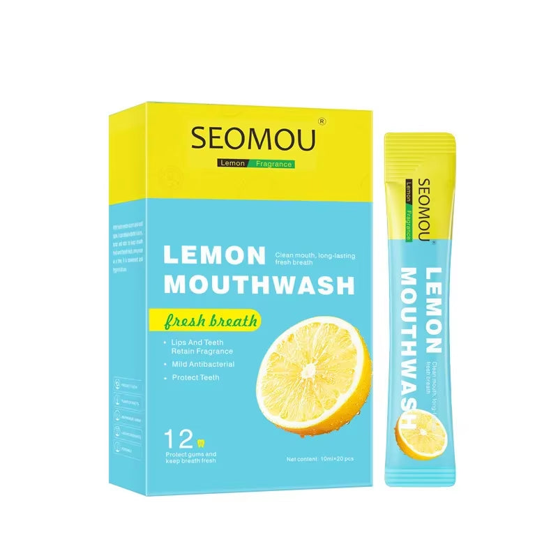 1Box 20Pcs Mango Flavor Mouthwash Teeth Whitening Fresh Oral Portable Cleans Teeth Oral Fresh Mouthwash