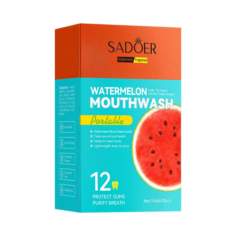 1Box 20Pcs Mango Flavor Mouthwash Teeth Whitening Fresh Oral Portable Cleans Teeth Oral Fresh Mouthwash