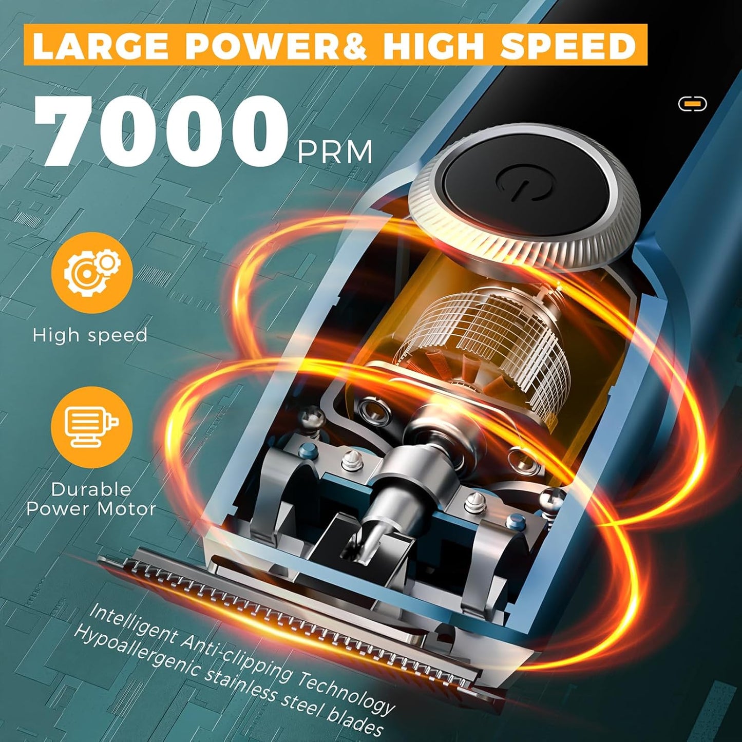 Beard Trimmer for Men Professional, Mustache Trimmer for Men, Mens Beard Grooming Kit, Nose Hair Trimmer, 6 in 1 Waterproof Rechargeable Electric Razor with Cordless Hair Clipper,Valentine'S Day Gifts