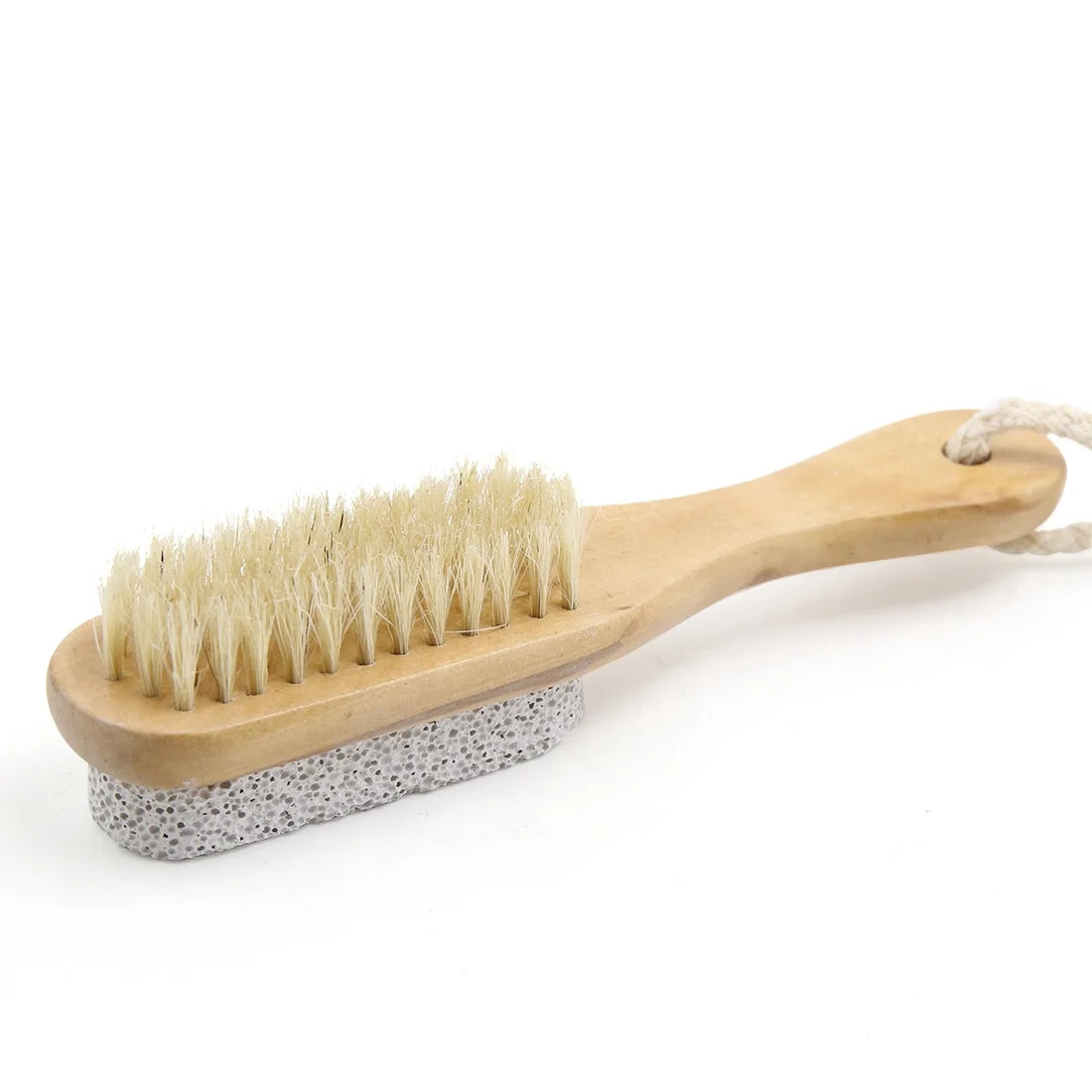 Pumice Foot Brush with Bristle Handle for Pedicure and Skin Care
