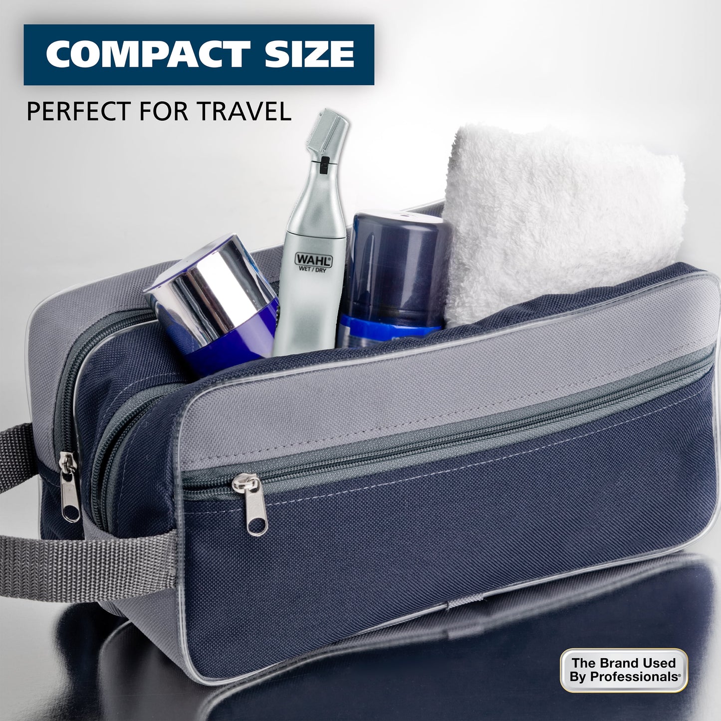 Nose, Ear & Eyebrow Hair Trimmer for Men, Cordless Battery Electric Trimmer, Silver, Model 05545-400