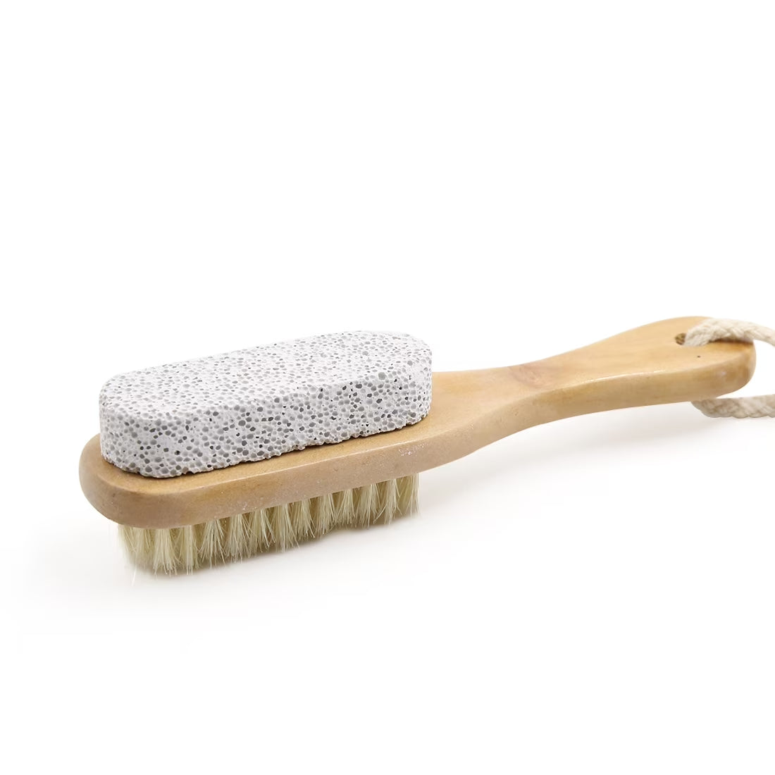 Pumice Foot Brush with Bristle Handle for Pedicure and Skin Care