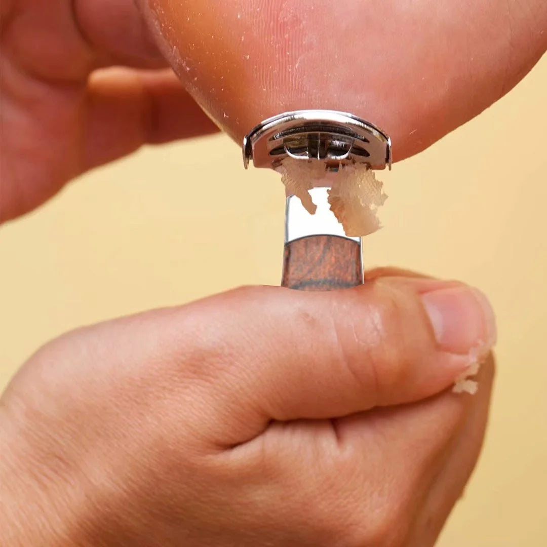 Callus Remover for Feet, 10 Replacement Slices Blades,Stainless Steel Callus Shaver for Hand Feet,Wood Handle Stainless Steel Dead Hard Skin Remover Tools